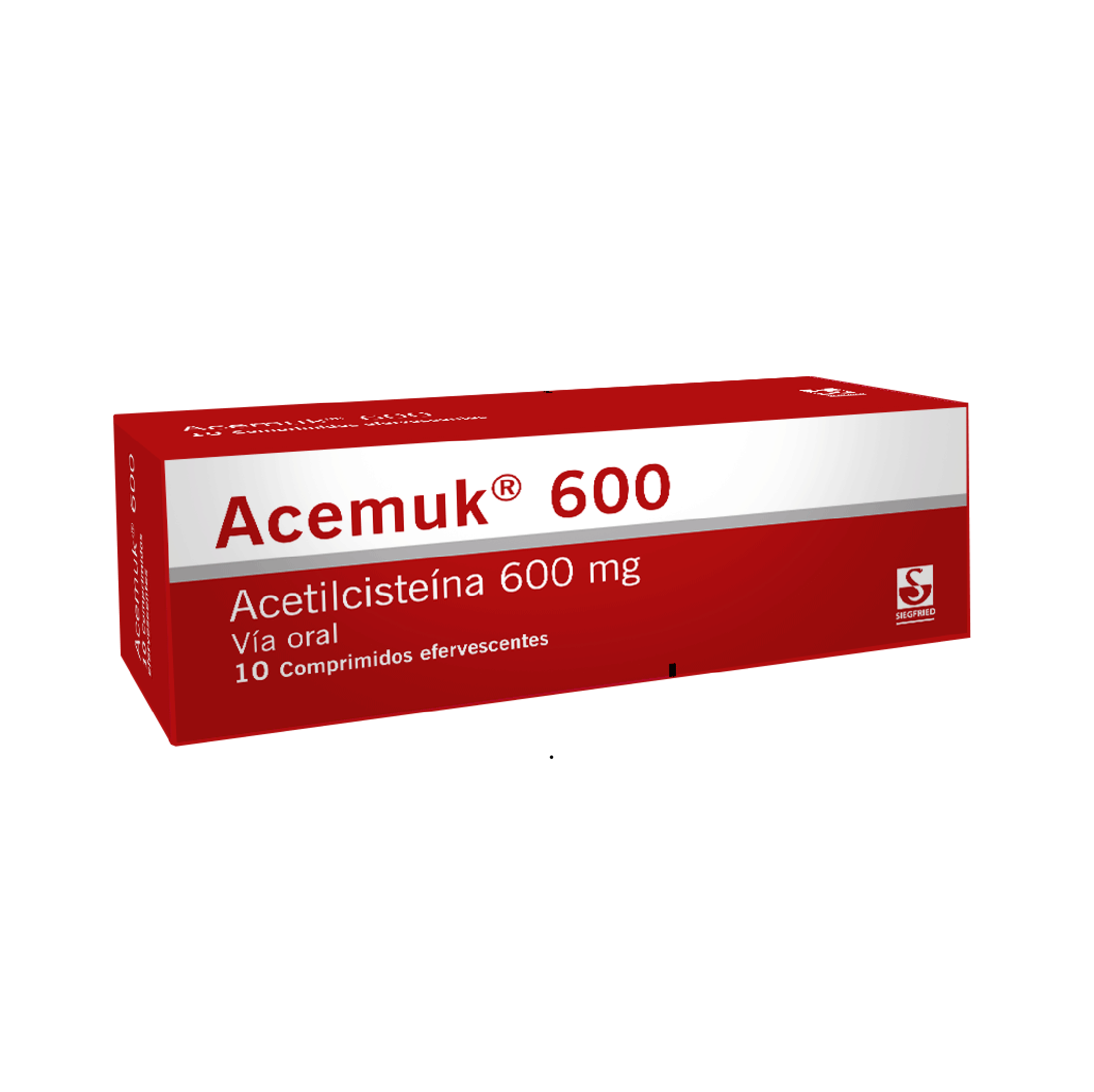 Acemuk 600 Mg - Caja 10 Comprimidos Efervescente