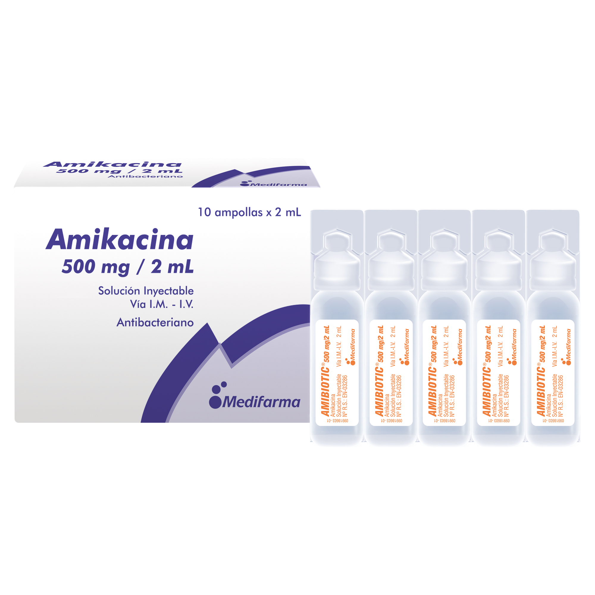 Amikacina 500Mg/2Ml - Caja Ampolla