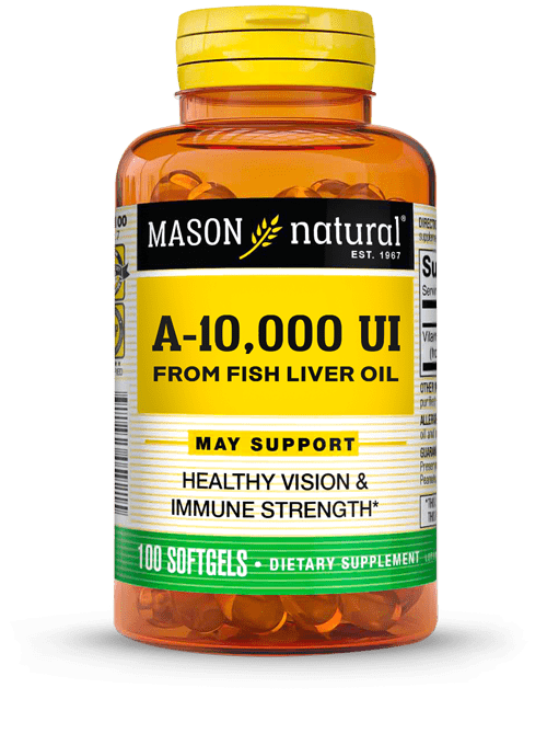 A - 10 000 UI From Fish Liver Oil X 100 Cap - Mason Natural