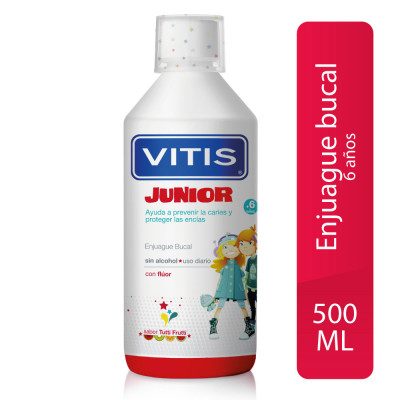 Vitis Enjuague Bucal Junior +6Años -Frasco 500ML