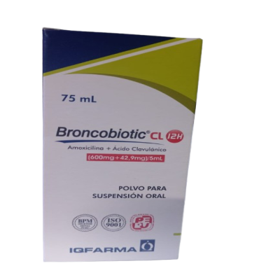 BRONCOBIOTIC CL 12 H 600mg x 75mL SUSP