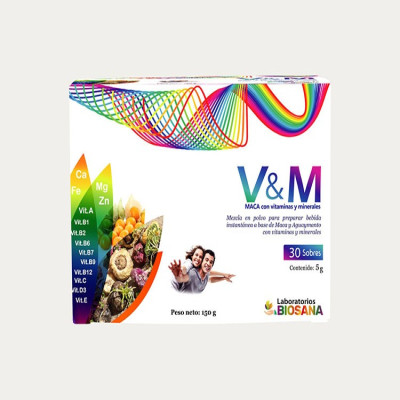 V&M MACA C/VITAMINAS Y MINERALES x 30 SOBRES