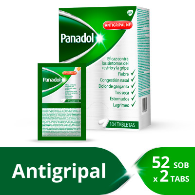 Panadol Antigripal  Caja X 104 Tabl Sobre X 2 Tabletas