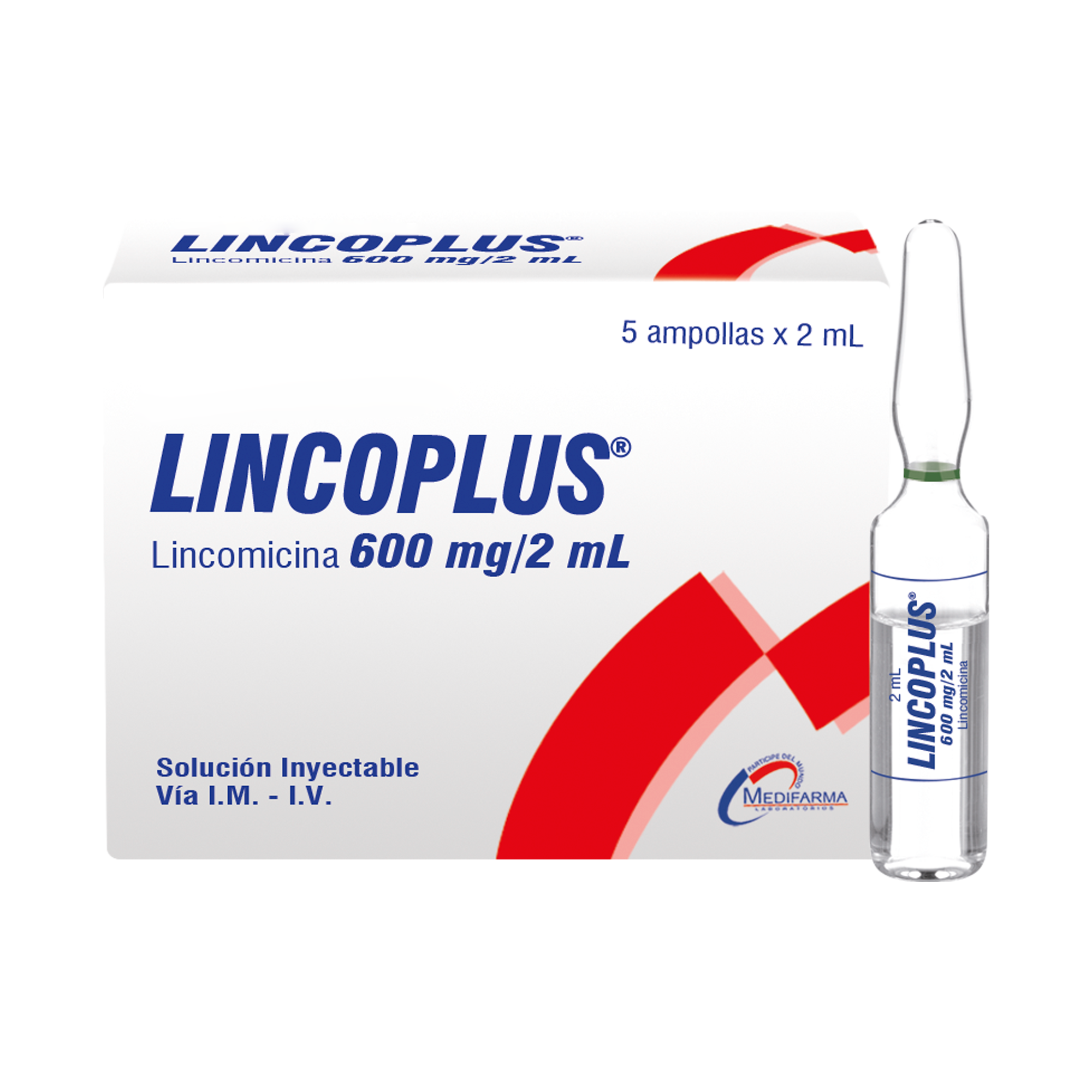 Lincoplus 600Mg - Caja 5 Ampollas