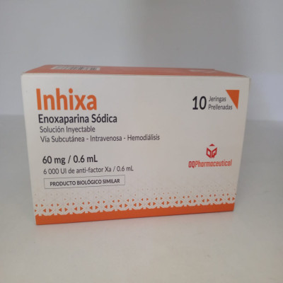 INHIXA 60mg/0.6ml(ENOXAPARINA) SOL INY x 10 JER PR