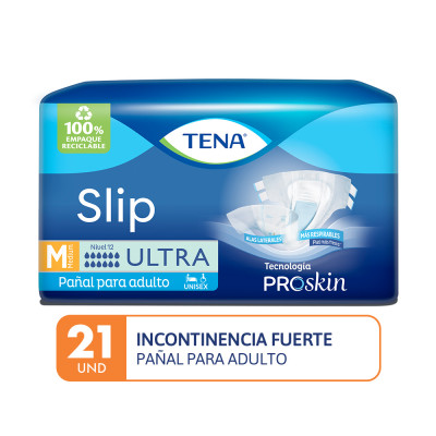 Pañal para adulto TENA Slip Ultra Talla M Paquete x 21 unidades