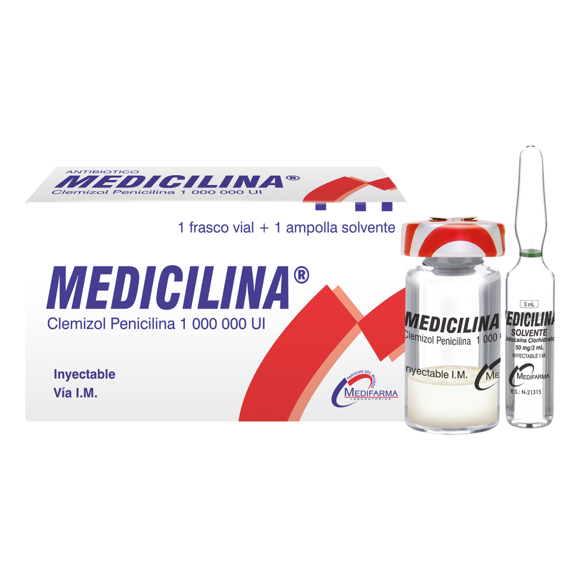 Medicilina 1000,000  Ui - Caja 1 Ampolla