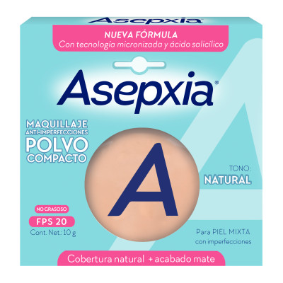 ASEPXIA MAQUILLAJE EN POLVO ANTI-IMPERFECCIONES TONO NATURAL x 10g