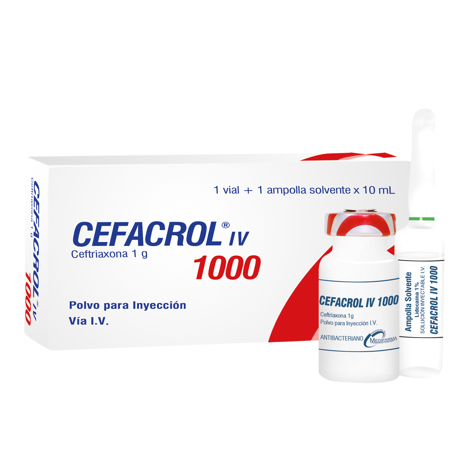 Cefacrol IV 1000 - Caja 1 Ampolla