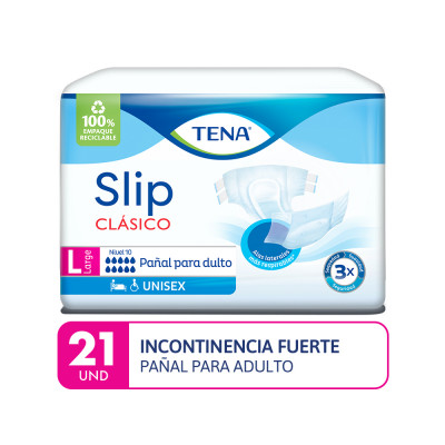 Pañal para adulto TENA Slip Clásico Talla L Paquete x 21 unidades