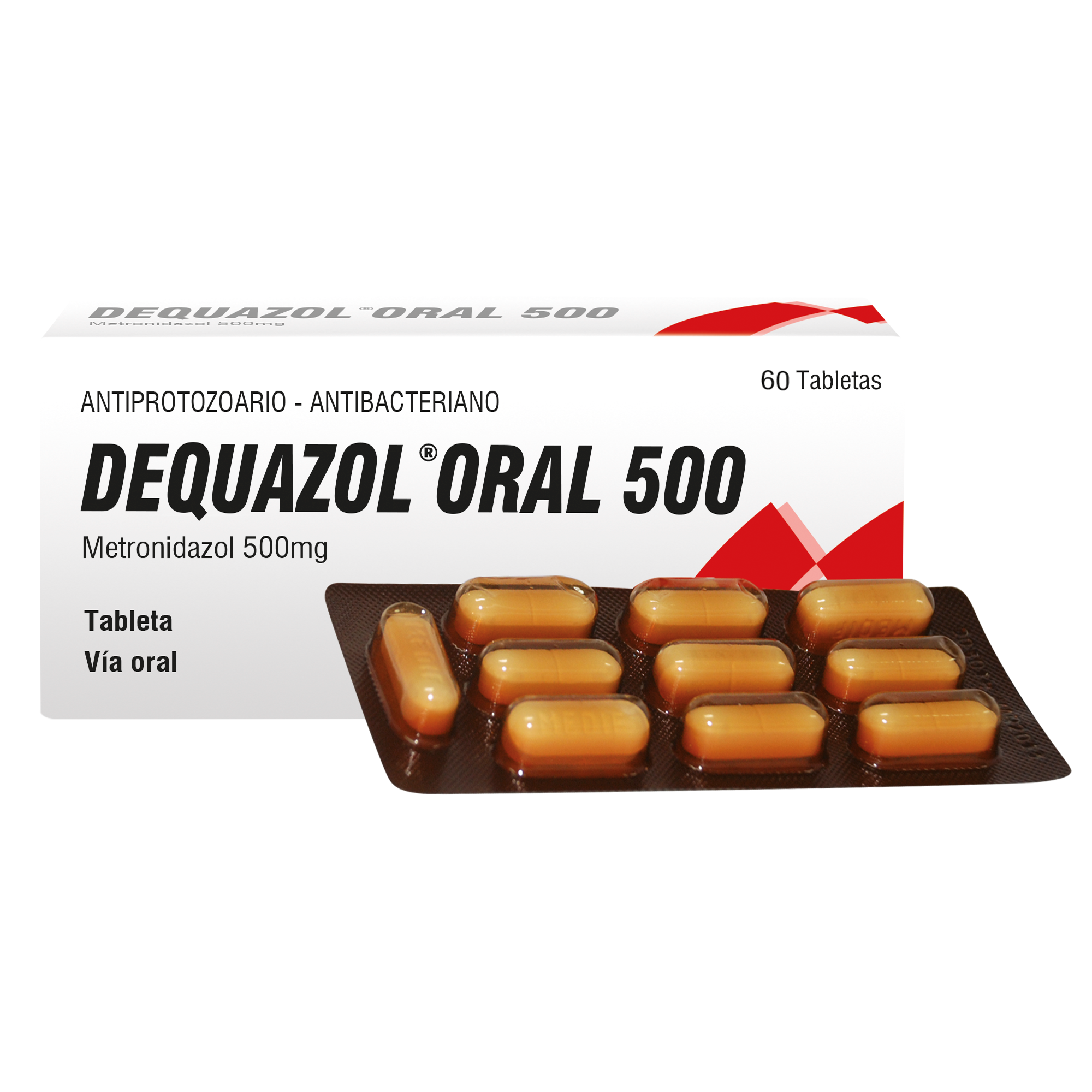 Dequazol Oral 500Mg - Caja 60 Tabletas