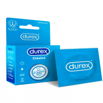 Preservativos Durex Clásico - Caja 3 UN