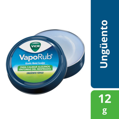  Vick VapoRub Ungüento Tópico – Lata 12 G x 12UN