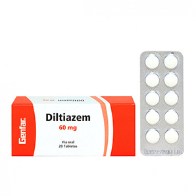 Diltiazem 60mg Tableta Genfar - Caja 20 UN