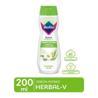 Jabón Íntimo Nosotras Herbal Frasco x 200ml